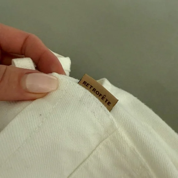 Retrofete White Cargo Pants